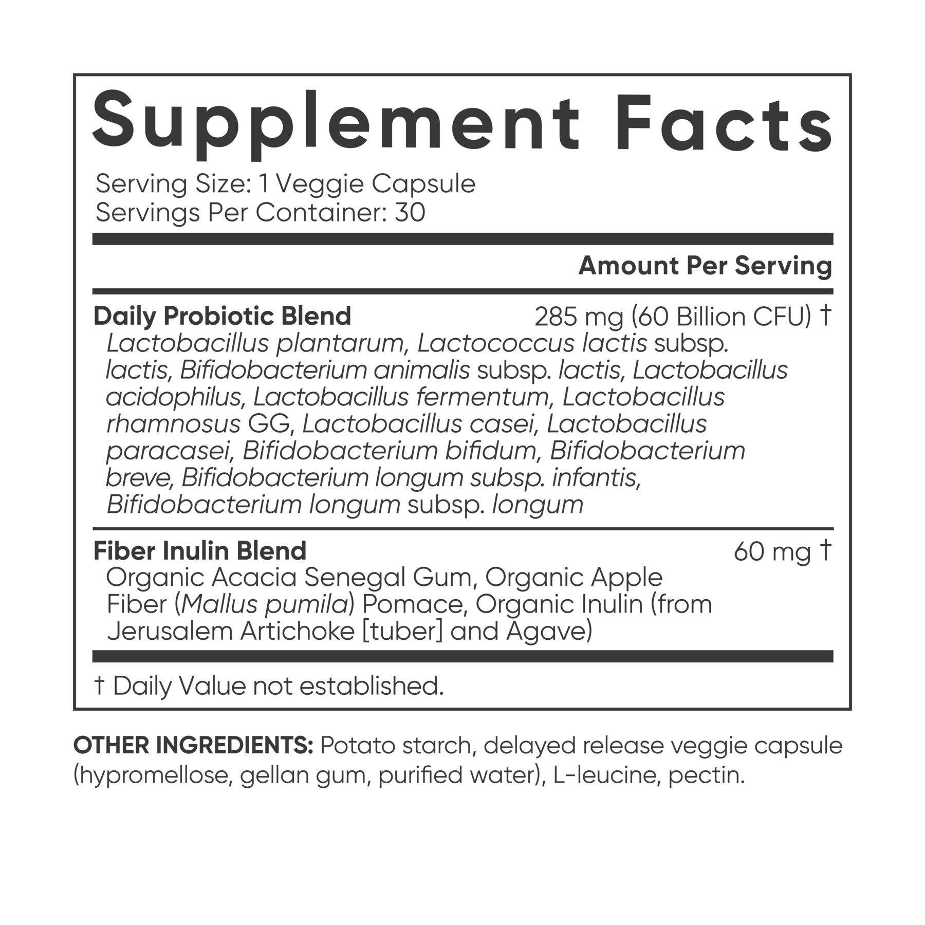 Probiotic 60 Billion (30 veggie capsules) - Image 3