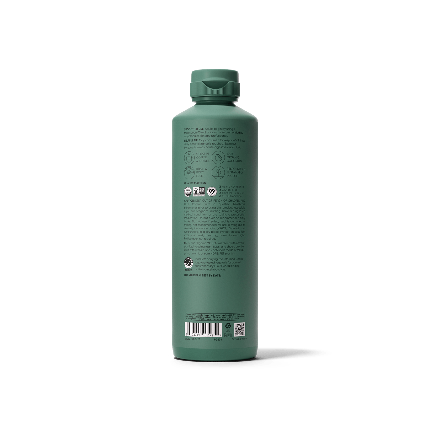 MCT C8 Oil Organic - 16oz - Image 2