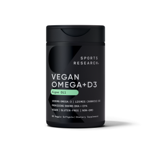 Vegan Omega-3 1400mg + Vitamin D3 5000iu (60 veggie softgels)